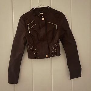Small red women’s bomber jacket